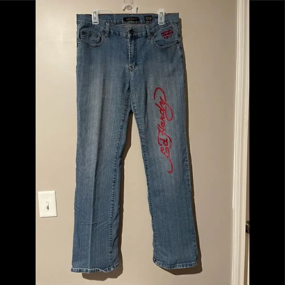 VINTAGE Ed Hardy Y2K jeans size 13/14